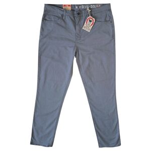 Devil-Dog Dungarees Slim Fit Jeans Mens Size 36x32 Gray Zip Up DD2007